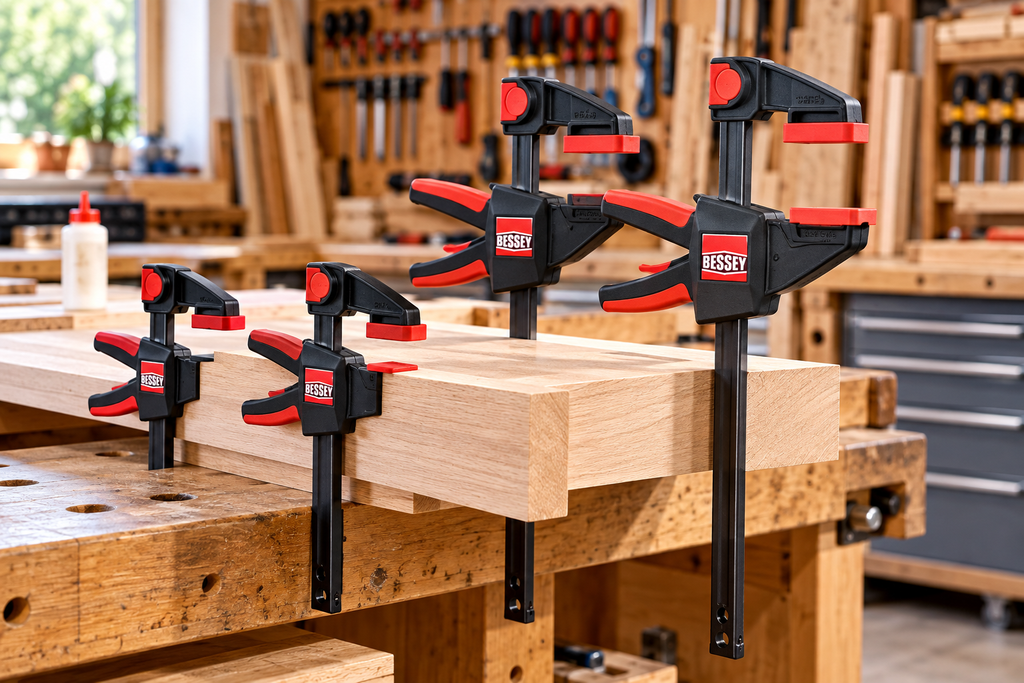 WERKSTATT & ZUBEHÖR bessey klemmen in der holzwerkstatt