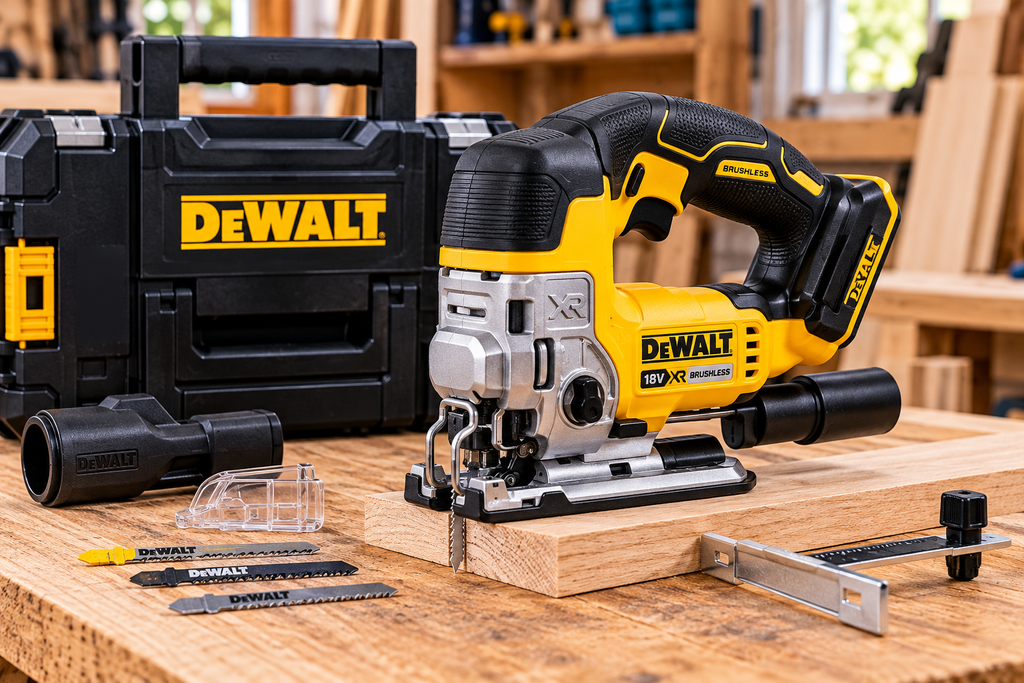 ELEKTROWERKZEUGE dewalt akku stichsäge im werkstatt set