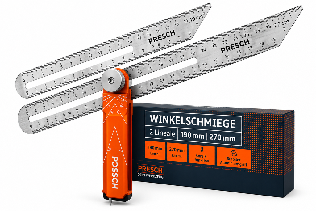 Handwerkzeuge presch winkelschmiege mit maßstäben