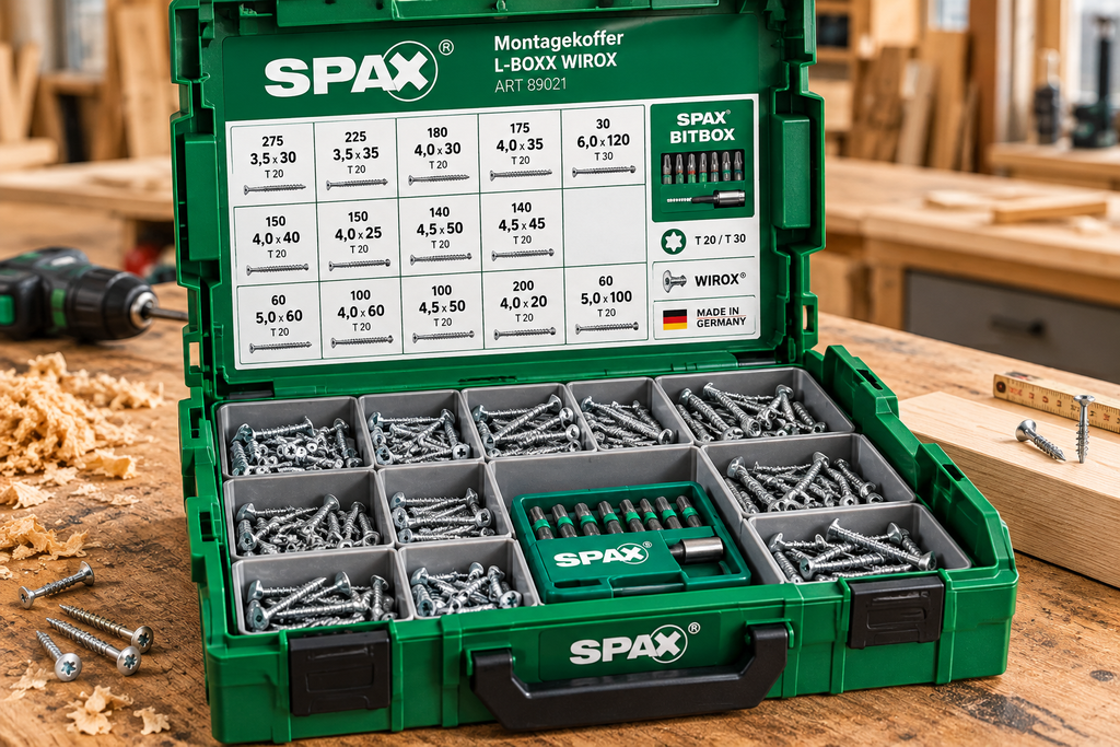 Verbrauchsmaterial & Zubehör spax schraubensortiment im holzwerkstatt set
