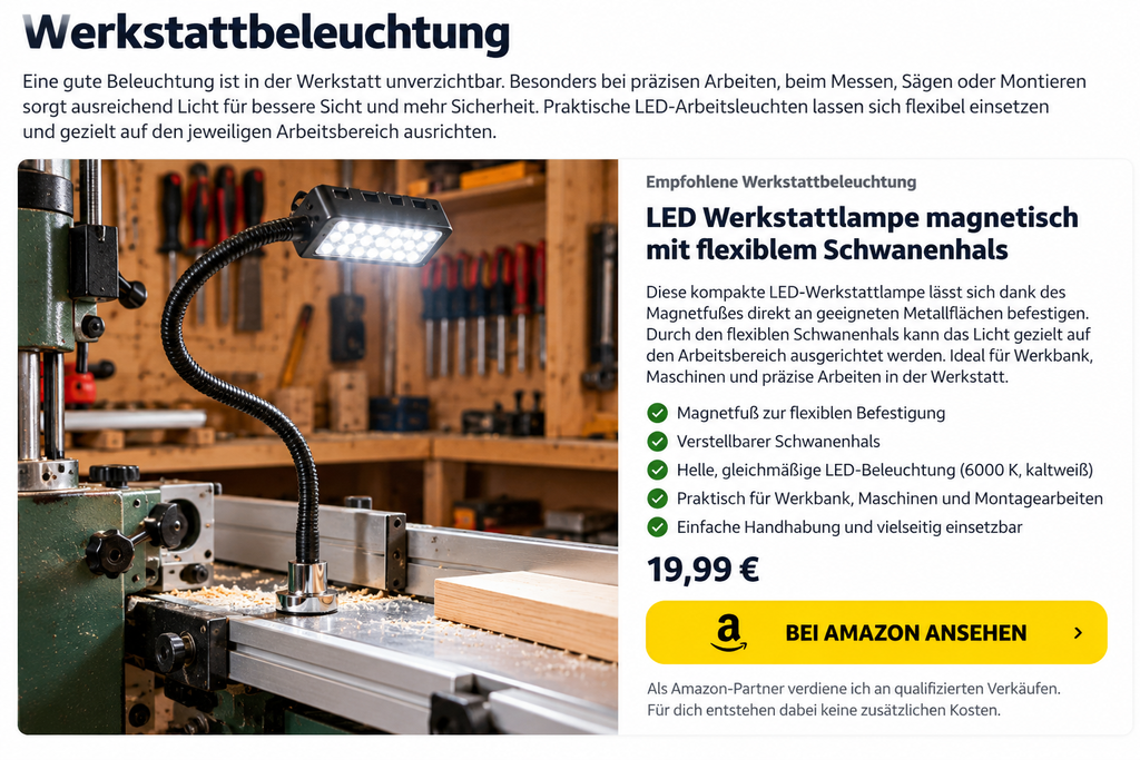 WERKSTATT & ZUBEHÖR werkstattbeleuchtung mit led magnetlampe